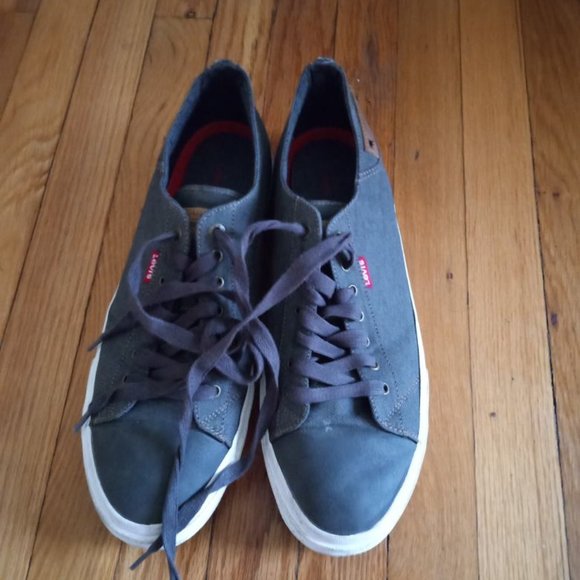 Men Blue Jean Levi's shoes worn once size 13 - Picture 9 of 15